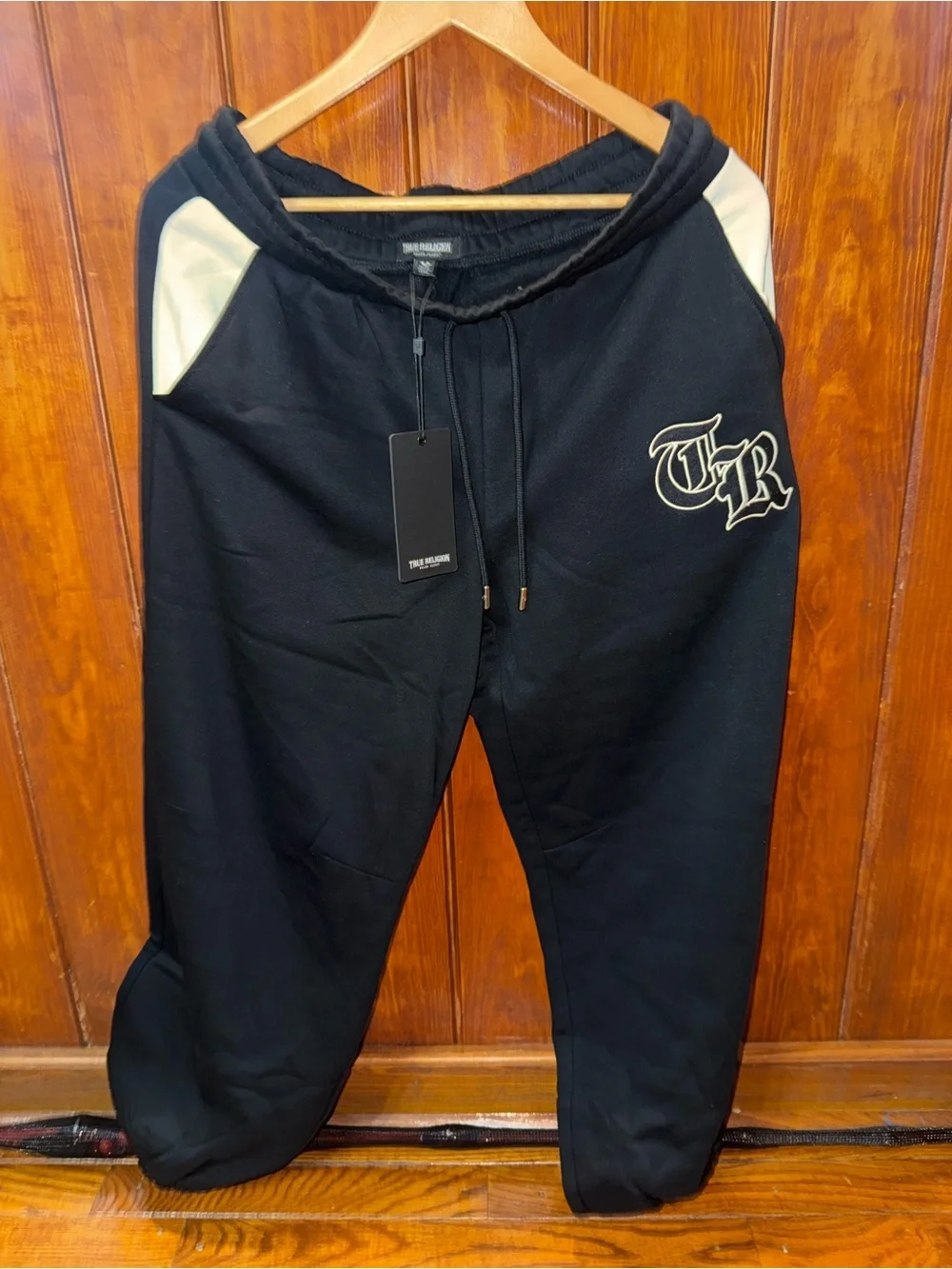 NWT TRUE RELIGION Black Womens Logo Sweatpants (comes in a set)
